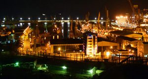 În port de anul nou Port-Constanta-Noaptea-