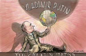 De la ruşi vine iarna războiului… Sursa: Facebook Muzej karikature