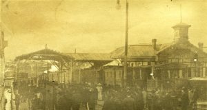 Anadolchioi satul cu gară din marginea Constanţei Tren în Gara Port Constanţa anii 1900-1910. Sursa foto Photo Historia