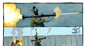 Orientul Mijlociu: Cine a suflat în tăciunii Războiului? Sursa: Facebook/Muzej karikature