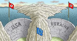 Cum e posbil să vină rușii peste noi? Sursa: Facebook/Muzej karikature