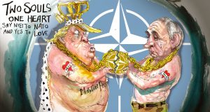 Iaca cum îl ajută republicanii americani pe Putin Sursa: Facebook/Muzej karikature