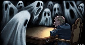 Cum se tranșează o dispută politică în țara lui Putin Sursa-Muzej-karikature/facebook.com