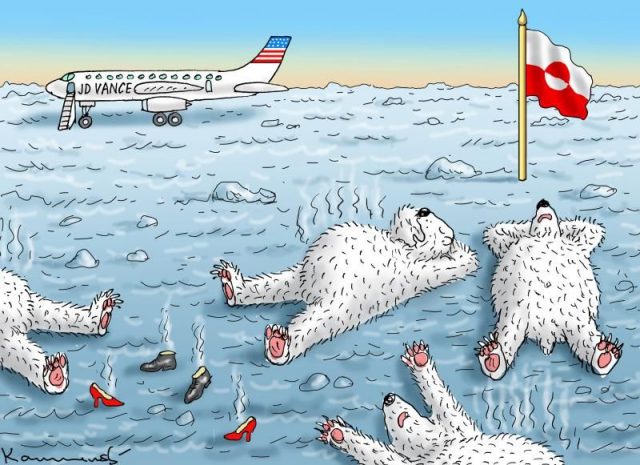 Greenlanders like Americans Cartoon by Marian Kamensky