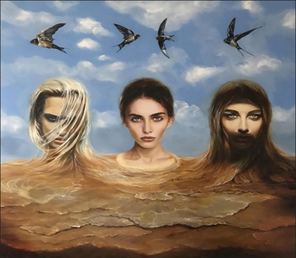 ”Trei grații” (pictură de Andrzej Andrea Sajewski, 2017)