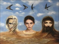 ”Cele trei grații” (1) ”Trei grații” (pictură de Andrzej Andrea Sajewski, 2017)