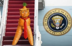 Morcoveață de Casa Albă în față cu noua MAGA Grafică realizată cu IA