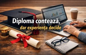 Și diploma contează, dar experiența decide Grafică realizată cu IA