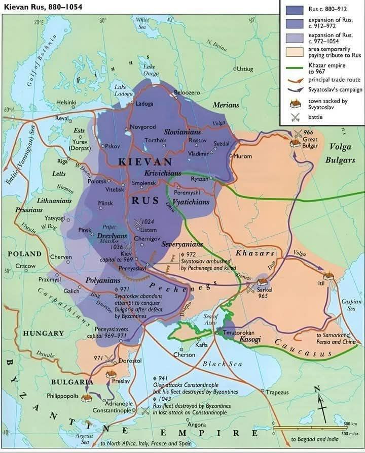 Kiev Rus', 880-1054 is The Times Atlas of World History, published by Dorling Kindersley in 1995