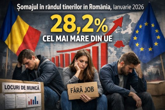 România, campioană europeană absolută la șomajul tinerilor Ilustrație generată de IA