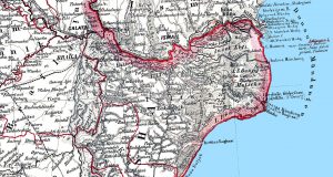 Nume de localități din epoca otomană din județul Constanța la 1880 Rudolf Bergener Harta Dobrogei, 1878-1879