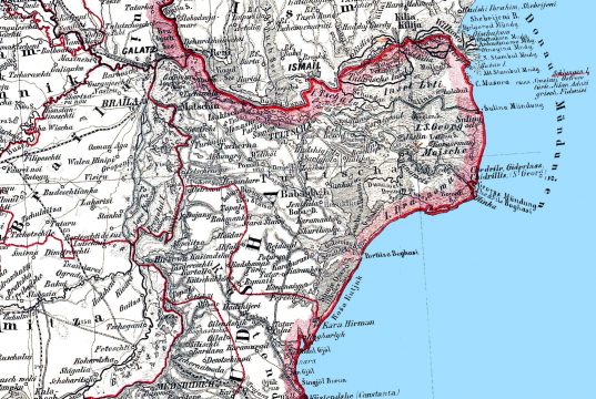 Nume de localități din epoca otomană din județul Constanța la 1880 Rudolf Bergener Harta Dobrogei, 1878-1879