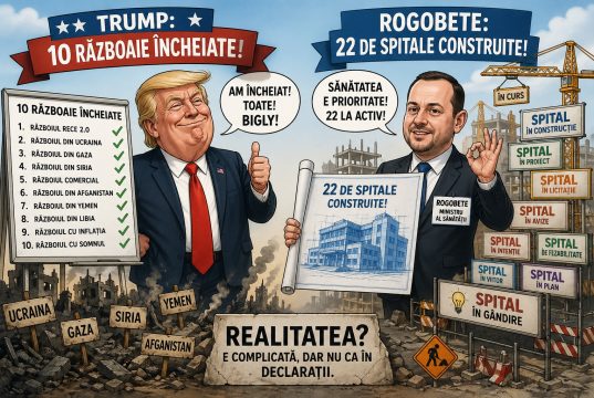 Pacificările lui Trump și spitalele edificate de Rogobete Imagine decorativă realizată cu IA