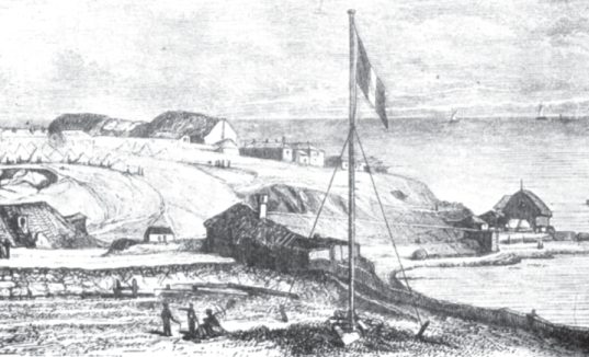 Populația orașului Constanța pe naționalități, în „Farul Constanței” din 1880 Le_port_de_Kustendje/ Camille Allard 1856