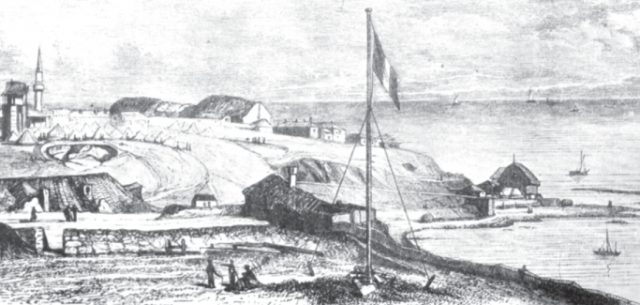 Le_port_de_Kustendje/ Camille Allard 1856