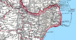 Politicieni locali constănțeni la 1880 născuți din epoca otomană Sursa: Wikipedia/ Harta Dobrogei 1878-1879