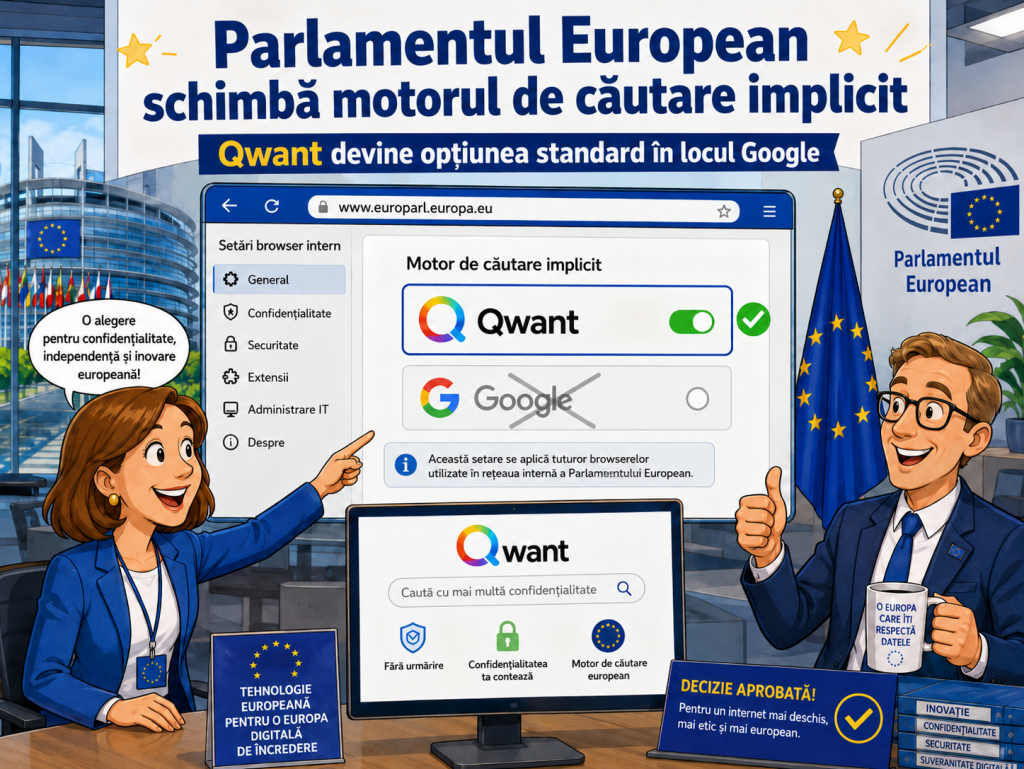 Europa digitală și suveranitatea tehnologică: Parlamentul European schimbă motorul de căutare implicit
