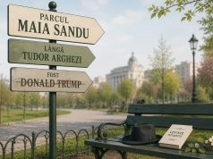Parcul Donald Trump, zis și Maia Sandu, în fund la Tudor Arghezi Imagine decorativă realizată cu IA