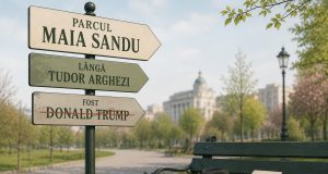 Parcul Donald Trump, zis și Maia Sandu, în fund la Tudor Arghezi Imagine decorativă realizată cu IA
