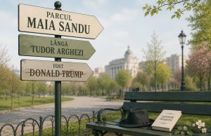 Parcul Donald Trump, zis și Maia Sandu, în fund la Tudor Arghezi Imagine decorativă realizată cu IA