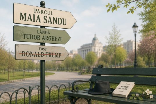 Parcul Donald Trump, zis și Maia Sandu, în fund la Tudor Arghezi Imagine decorativă realizată cu IA