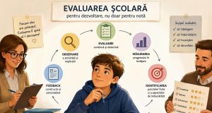 Ce măsurăm, de fapt, când evaluăm școala? Imagine decorativă realizată cu IA