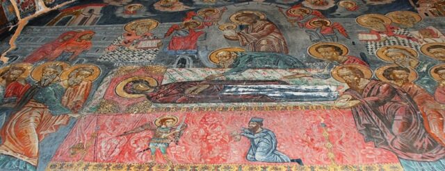 Fragment de frescă din biserica din Șipsca, Albania Fragment de frescă din biserica din Șipsca, Albania