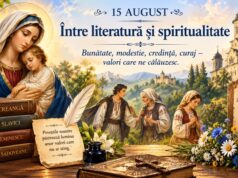 Maica Domnului și chipul sfințeniei în literatura română Imagine decorativă realizată cu IA
