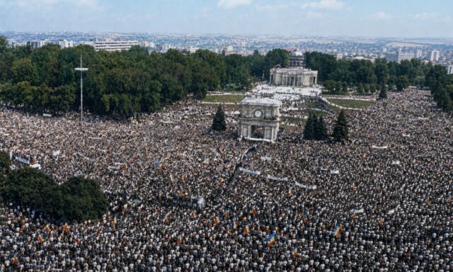 Imagine de arhivă prelucrată cu IA/Marea Adunare Națională, 31 august 1989