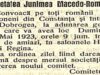 Asociația „Junimea Macedo-Română” din Constanța (1922-1925) Convocator Adunarea Generală a „Junimii Macedo-Române”/27 mai 1923/ ziarul „Dobrogea Jună”, Anul XVII, nr. 116, 25 mai 1923, p. 2
