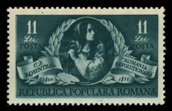 Este bun naționalismul sănătos? Timbru "România Revoluționară" pictat la Paris în 1850 de Constantin Daniel Rosenthal după scoțiana Mary Grant
