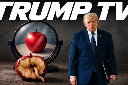 Oglindă oglinjoară, cine-i mai “TRUMP TV” în țară? Imagine decorativă realizată cu IA