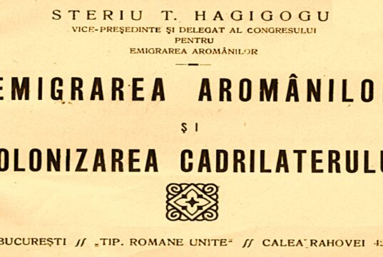 Discuții și pregătiri în vederea plecării aromânilor către România Studiul lui Steriu T. Hagigogu, publicat în anul 1927, descrie cauzele emigrării aromânilor din Grecia