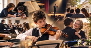 De ce să studiezi la liceul de muzică? Imagine decorativă realizată cu IA